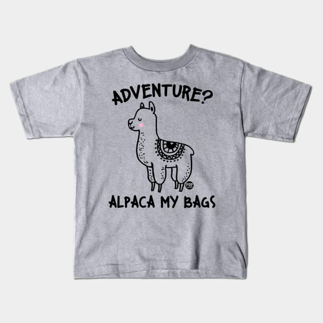 ALPACA MY BAGS Kids T-Shirt by toddgoldmanart